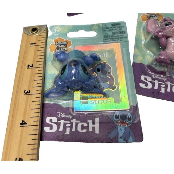 Lilo & Stitch Mini Micro Figures 5pc Set Toy Cake Toppers Bonus Card In Each NEW - Picture 2 of 8